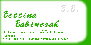 bettina babincsak business card